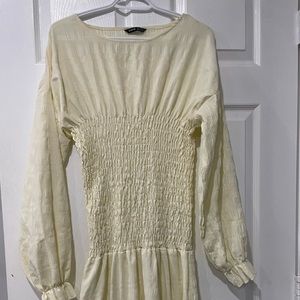 Pale yellow maxi dress